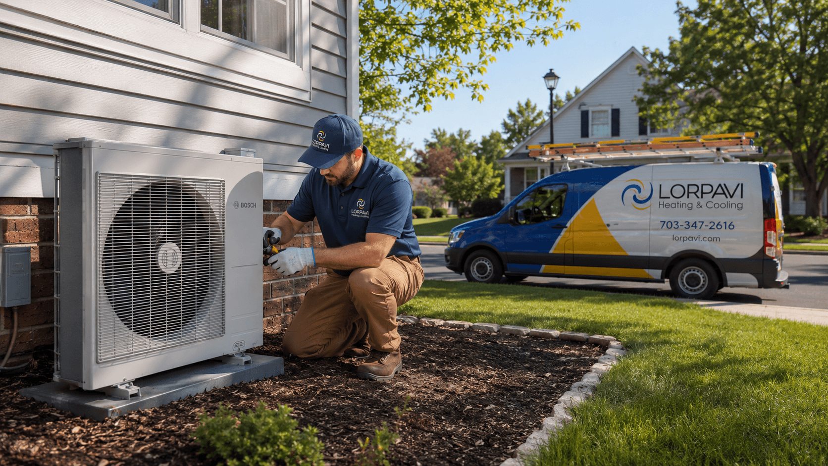 Heat pump installation in Northern Virginia